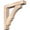 Ekena Millwork Balboa Block Smooth Bracket w/ Offset Brace, Douglas Fir, 5 1/2"W x 28"D x 28"H BKT0604X28X28BOA05SDF - alternate 1